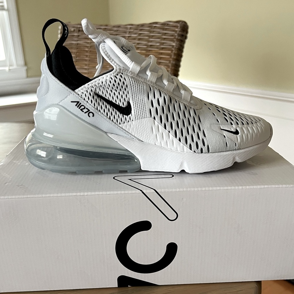 Nike Air Max 270 White and Black Sneakers